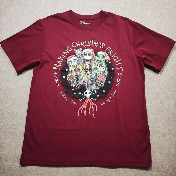 Disney Nightmare Before Christmas Shirt Sleeve Unisex T-Shirt Medium #G - Picture 3 of 4